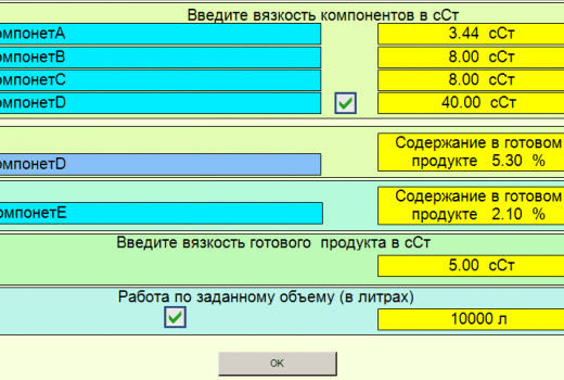 Расчет