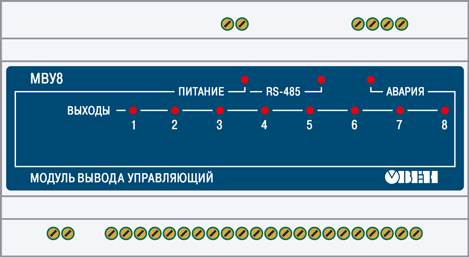 Элементы индикации ОВЕН МВУ8
